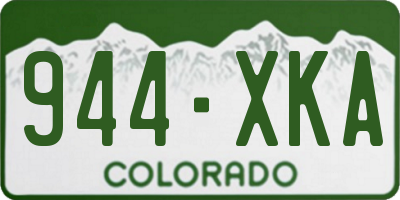 CO license plate 944XKA