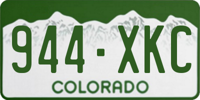 CO license plate 944XKC