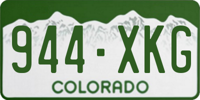 CO license plate 944XKG