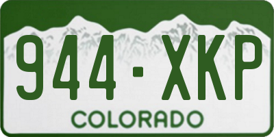 CO license plate 944XKP