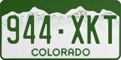 CO license plate 944XKT