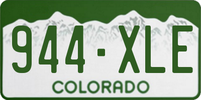 CO license plate 944XLE