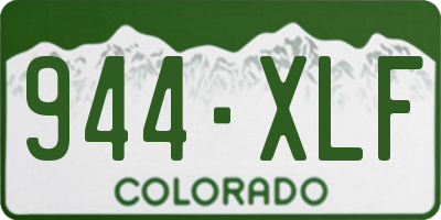 CO license plate 944XLF