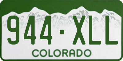 CO license plate 944XLL