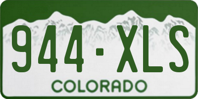 CO license plate 944XLS