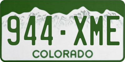CO license plate 944XME