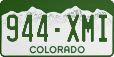 CO license plate 944XMI