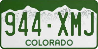 CO license plate 944XMJ