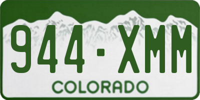 CO license plate 944XMM