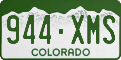 CO license plate 944XMS
