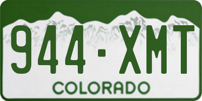 CO license plate 944XMT