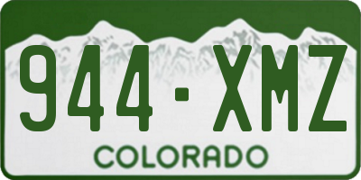 CO license plate 944XMZ
