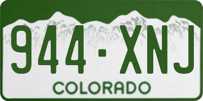 CO license plate 944XNJ
