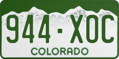 CO license plate 944XOC