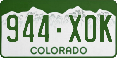 CO license plate 944XOK