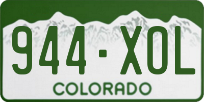 CO license plate 944XOL