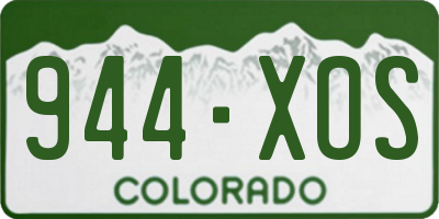 CO license plate 944XOS