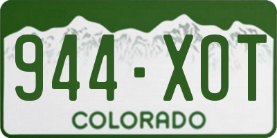 CO license plate 944XOT