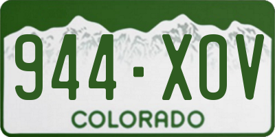CO license plate 944XOV