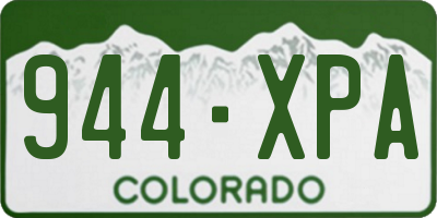 CO license plate 944XPA