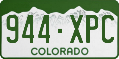 CO license plate 944XPC