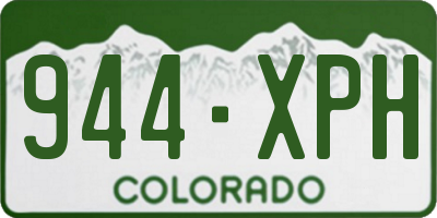 CO license plate 944XPH