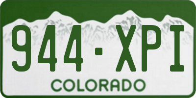 CO license plate 944XPI