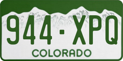 CO license plate 944XPQ