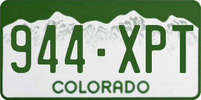 CO license plate 944XPT