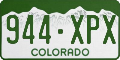 CO license plate 944XPX