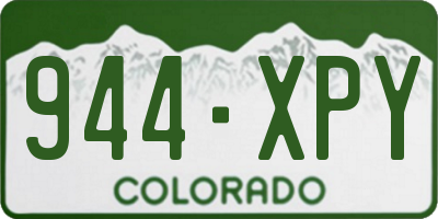 CO license plate 944XPY