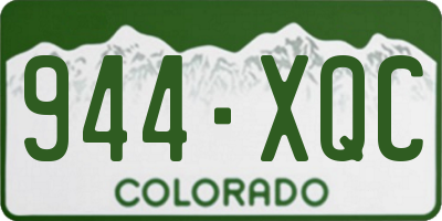 CO license plate 944XQC