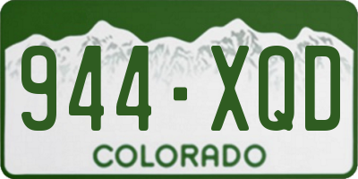 CO license plate 944XQD