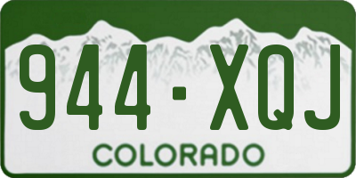 CO license plate 944XQJ