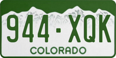 CO license plate 944XQK