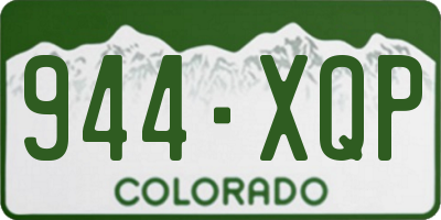 CO license plate 944XQP
