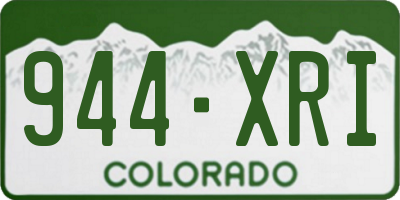 CO license plate 944XRI