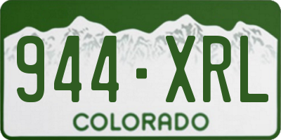 CO license plate 944XRL