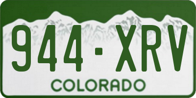 CO license plate 944XRV