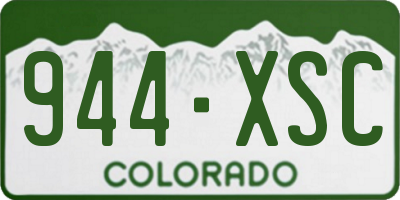 CO license plate 944XSC