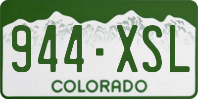 CO license plate 944XSL