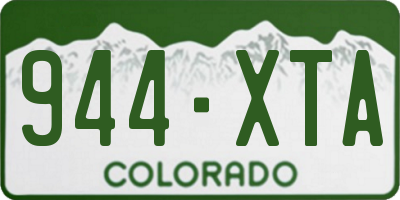CO license plate 944XTA