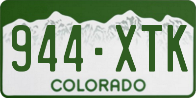 CO license plate 944XTK