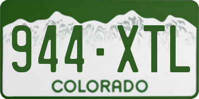 CO license plate 944XTL
