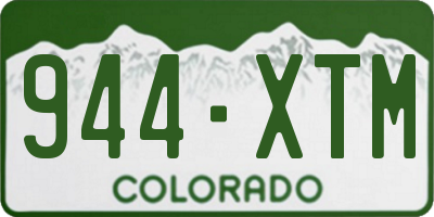 CO license plate 944XTM