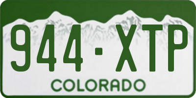CO license plate 944XTP