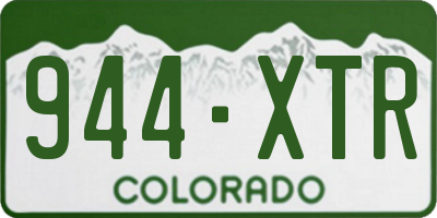 CO license plate 944XTR