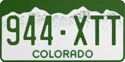 CO license plate 944XTT