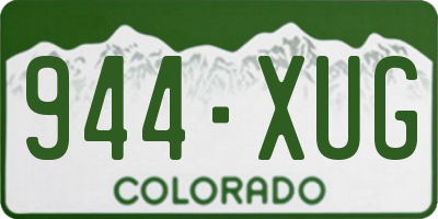 CO license plate 944XUG