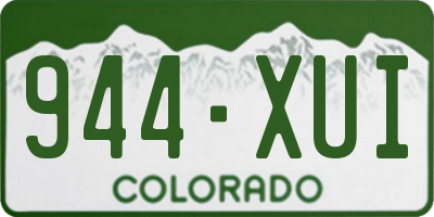 CO license plate 944XUI